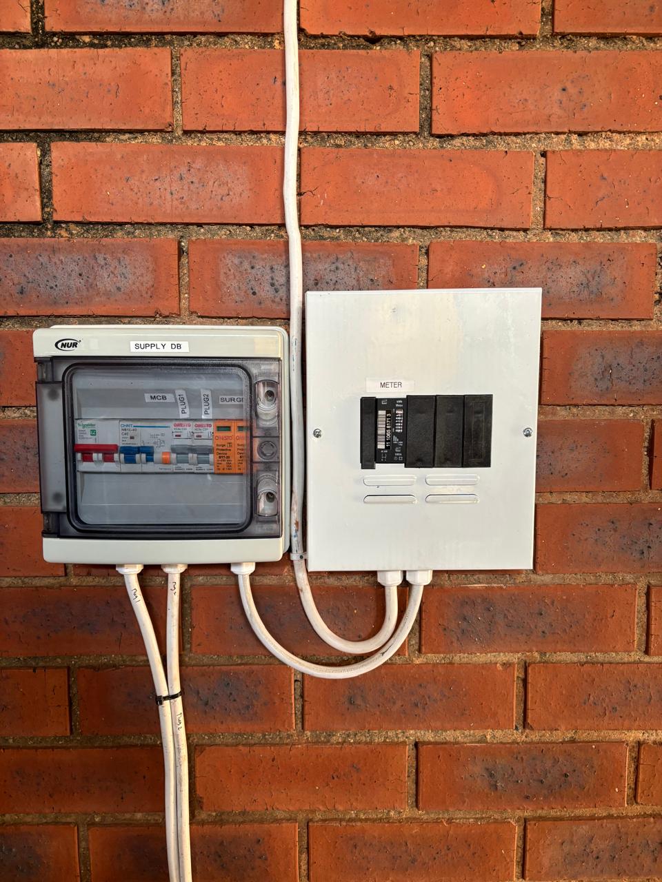 Commercial water DB board with breaker and surge protection