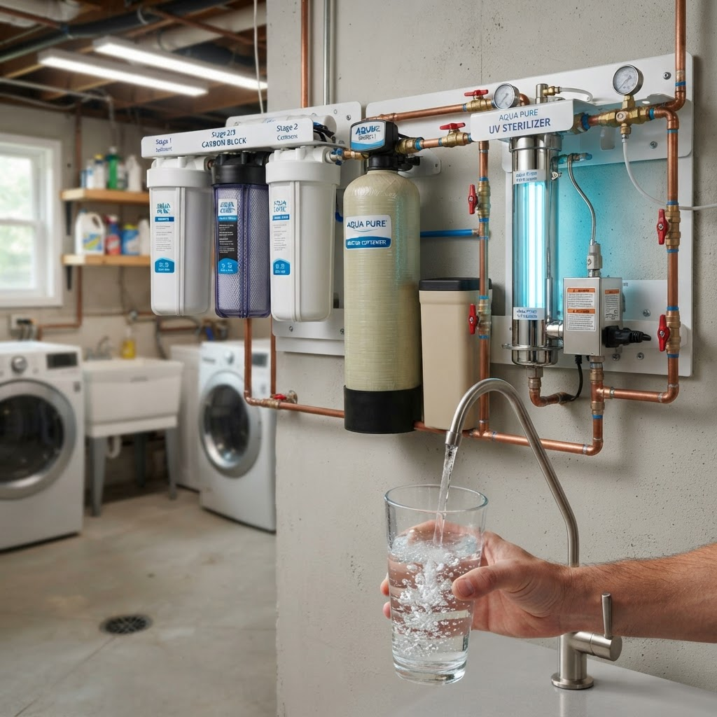 Multi-stage water filtration and purification system